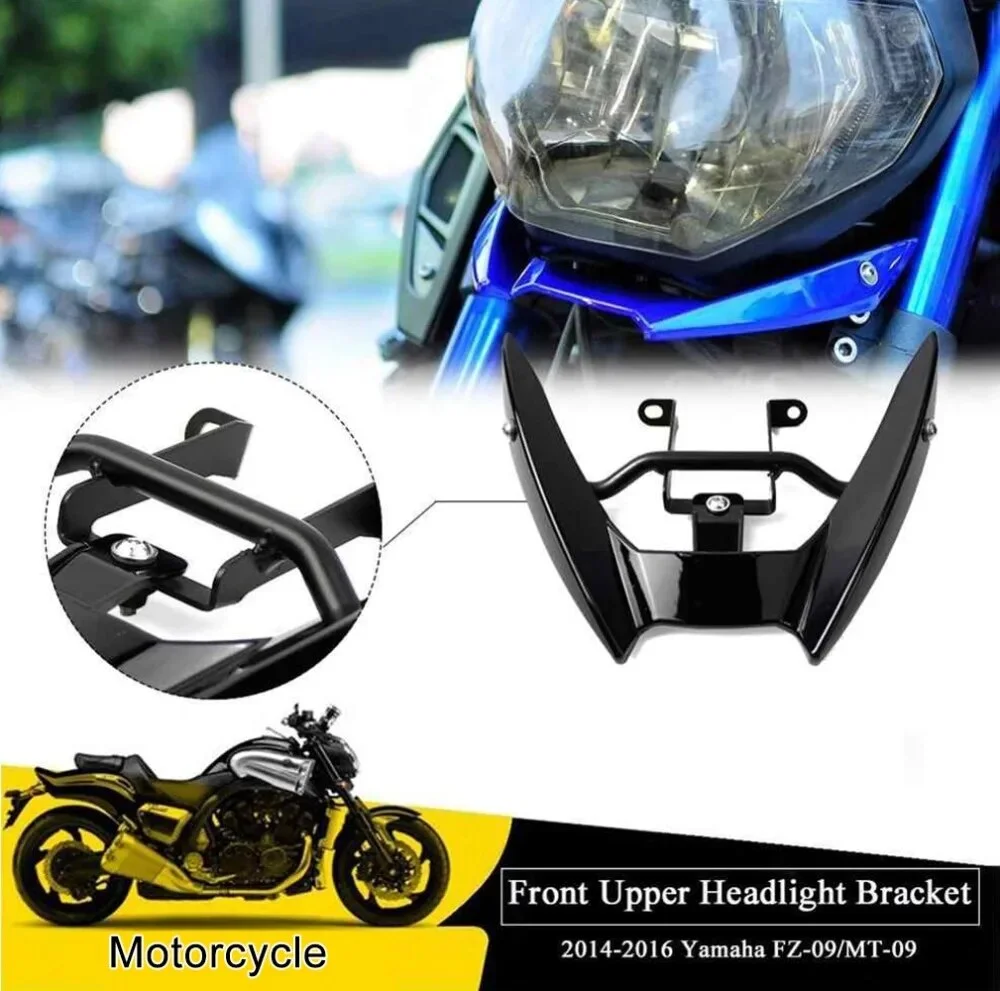 For Yamaha MT-09 MT09 FZ-09 FZ09 2014 2015 2016 Motorcycle Headlight Fairing Beak Nose Cone Extension Front Fender