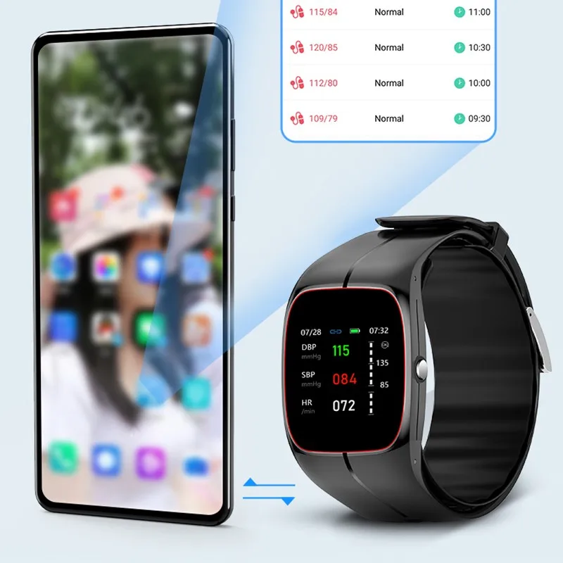Air Pump Airbag True Blood Pressure Oxygen Temperature Heart Rate Monitor Medical Sphygmomanometer Health Smart Watch