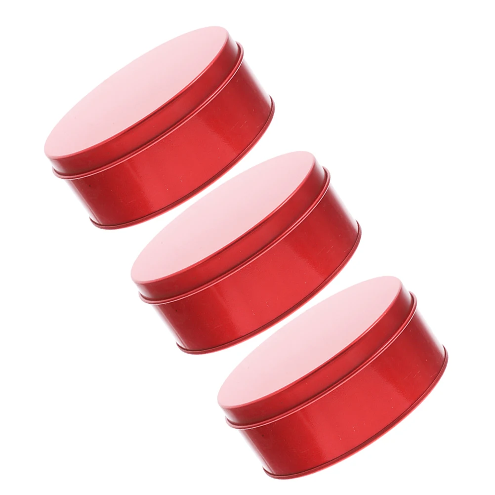 

3 Pcs Round Tinplate Boxes Cookie Containers Metal Holiday Jars Lids for Cookies C ies Snacks Moistureproof