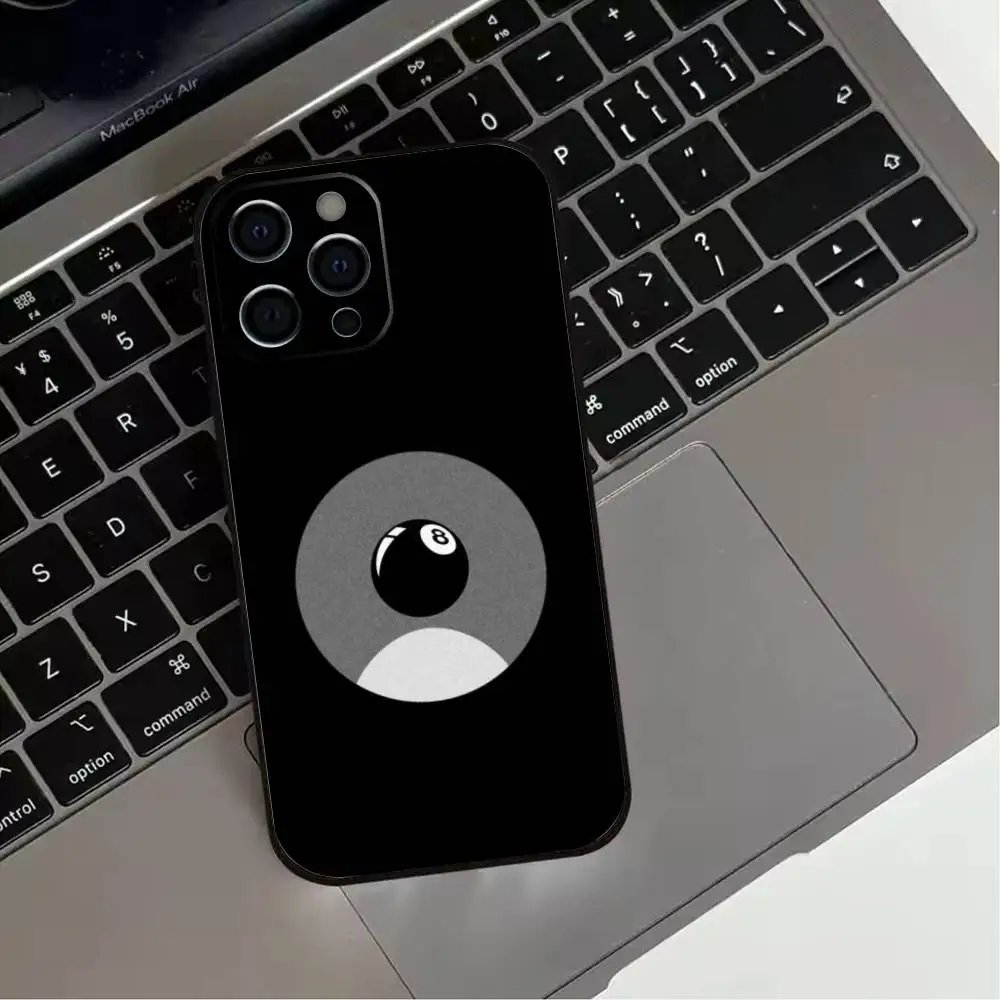 F-Fashion B-Billiards No. 8 Custodia per telefono in silicone morbido per IPhone 17 16 15 14 13 12 11 X XR Plus Pro Max Plus