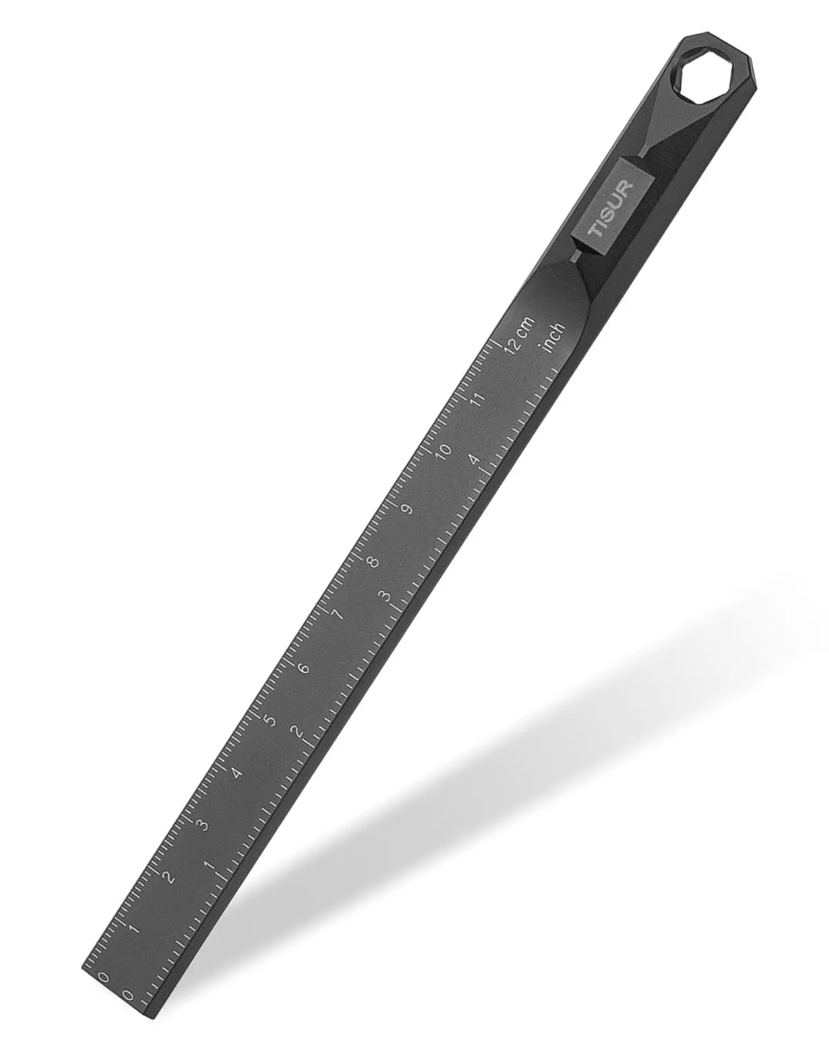 

Titanium Straight Edge Ruler in Both CM & INCH12cm Scale Metal Ruler, Measuring Ruler Tool for Quilting Sewing Drafting