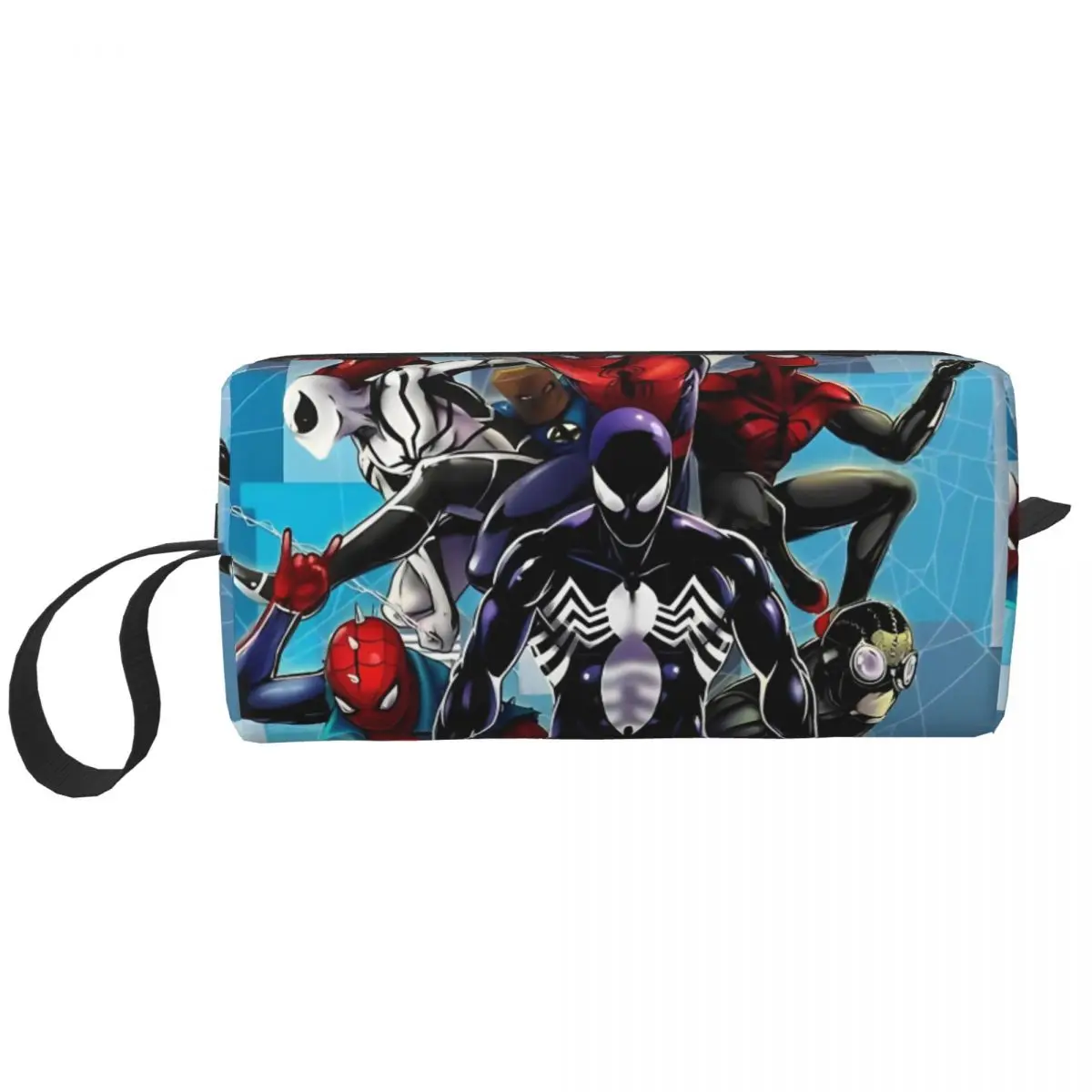 Spider Spiderman Spiderverse Superhero Makeup Bag Large Cosmetic Bag Men Women Toiletry Bag Storage Pouch Bag