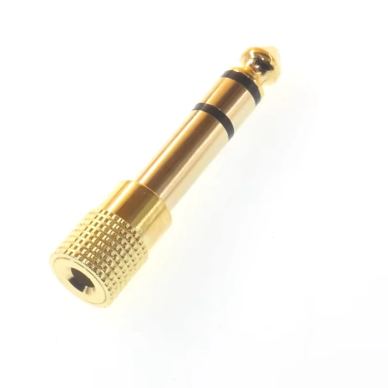 1PCS Audio 6.5 to 3.5 Adapter Microphone Mic Headset 3.5mm Female to 6.35 Male Plug Small to Large