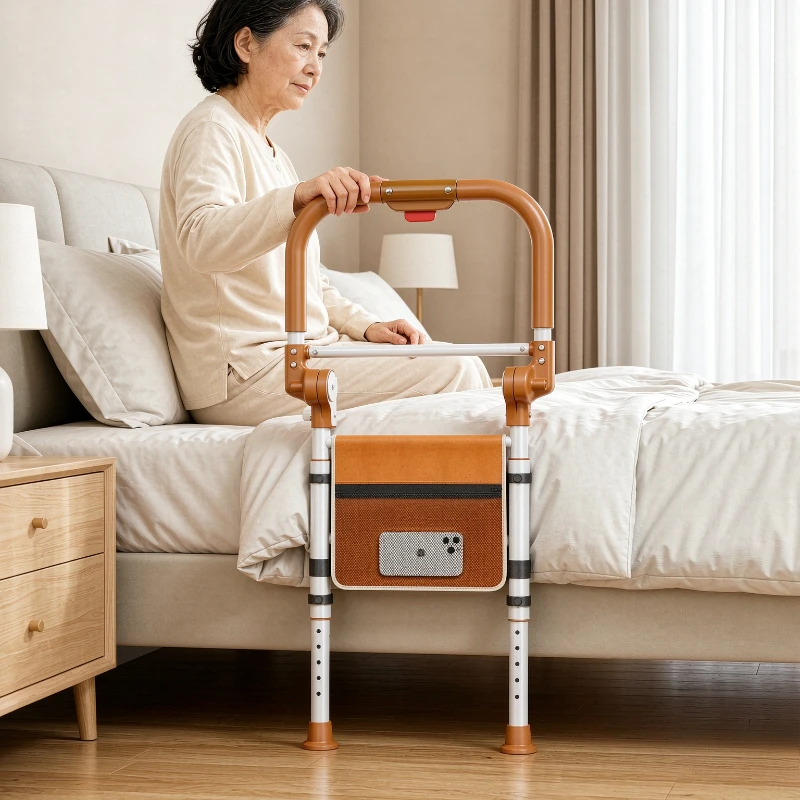 Floor Standing Bed Assist Rail Bedside Safety Handle Standing Support Guard for Seniors Home Bedroom Mobility Aid 침대 안전 손잡이