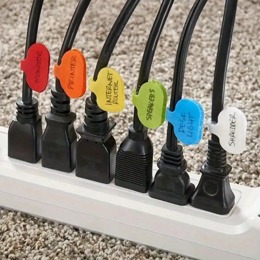 16PCS Cable Network Cable Classification Label Computer Room Network Communication Wiring Arrangement Cable Storage - Detail 1