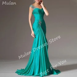 Customized Long Beads Mother of the Bride Dress V-Neck Floor-Length Mermaid Wedding Guest Party Formal Wedding Party Maxi 2024