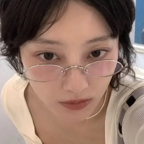 여성용 금속 타원형 레트로 소형 프레임 안경, 블루라이트 방지 안경, 2024 레트로 패션, Y2K 스타일 안경테