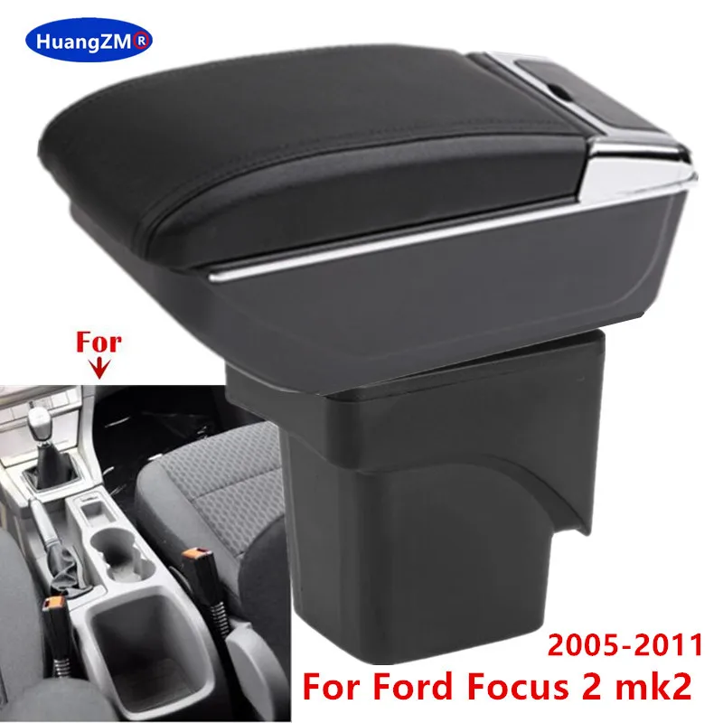 

Автомобильный подлокотник для Ford Focus 2, подлокотник для Ford Focus 2 mk2, ящик для хранения, интерьер, специальные детали для модернизации, автомобильные аксессуары