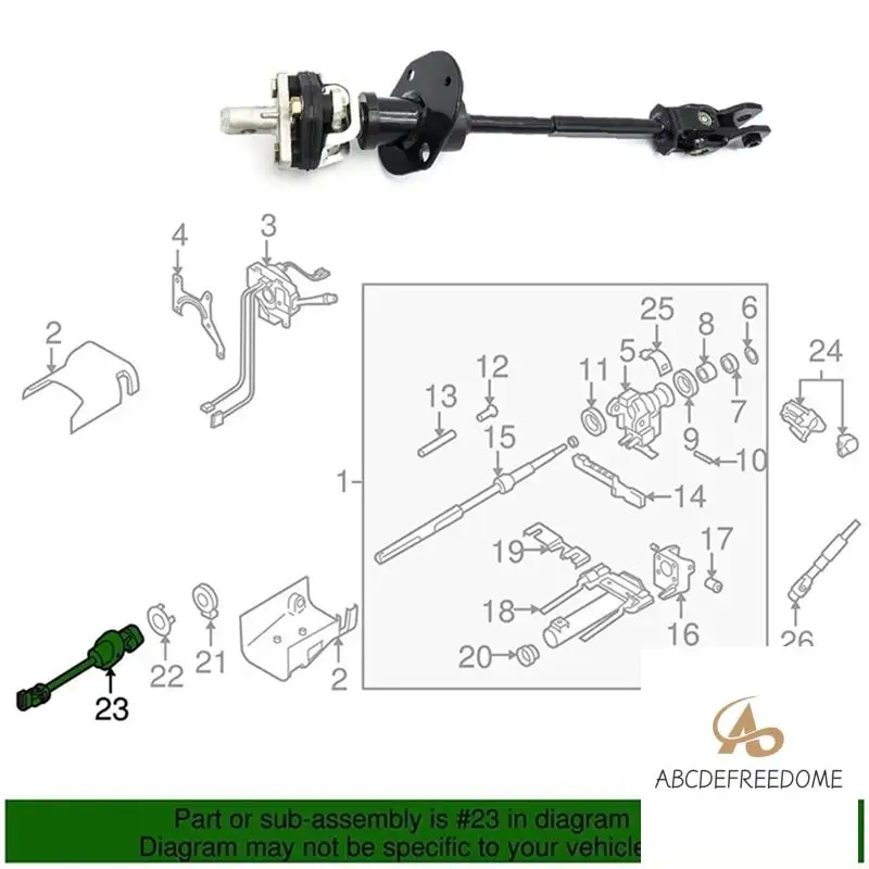 Acoplamiento de engranaje de columna de dirección de eje intermedio 19256702 para Hummer H3 2006-2010 H3T 2009-2010