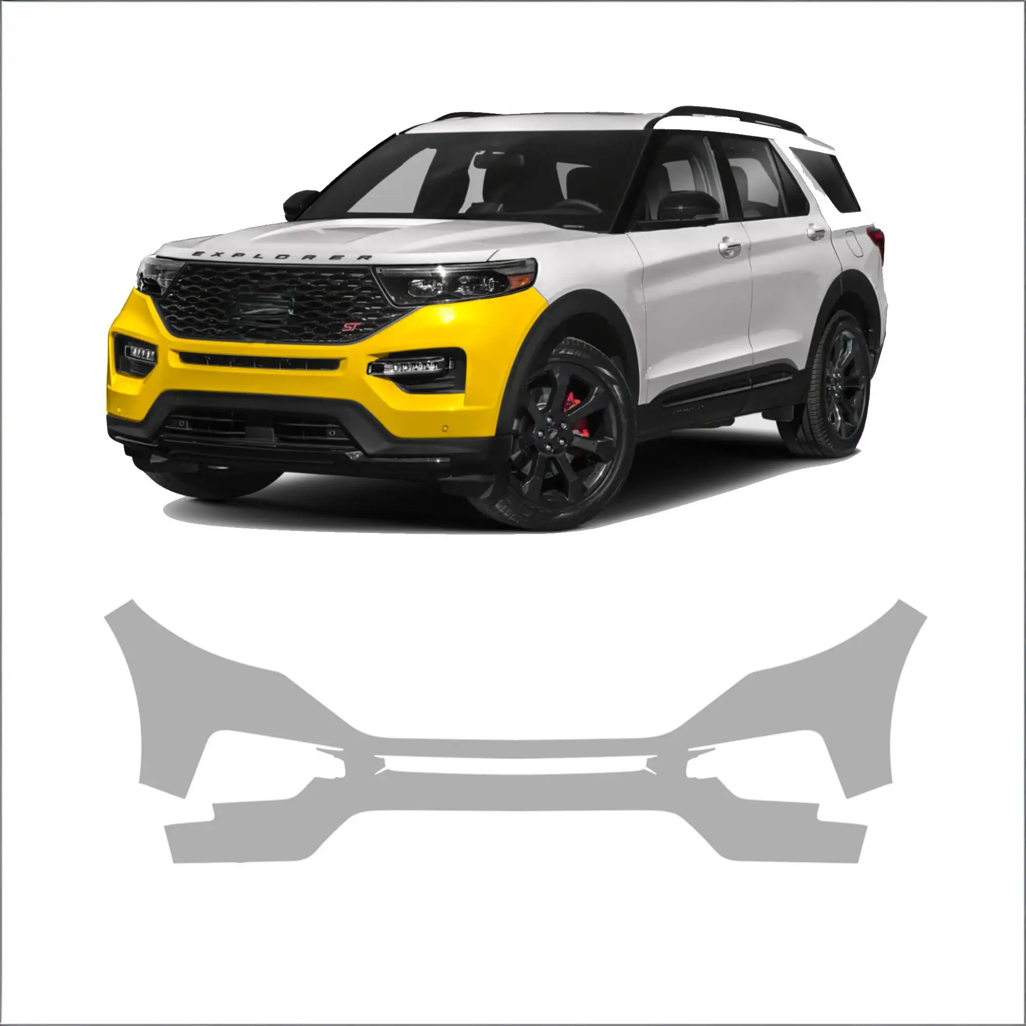 

For Ford Explorer 2020-2024 TPU Body Bumper Pre-cut Sticker Paint Protection Film PPF Scratch-resistant And Transparent
