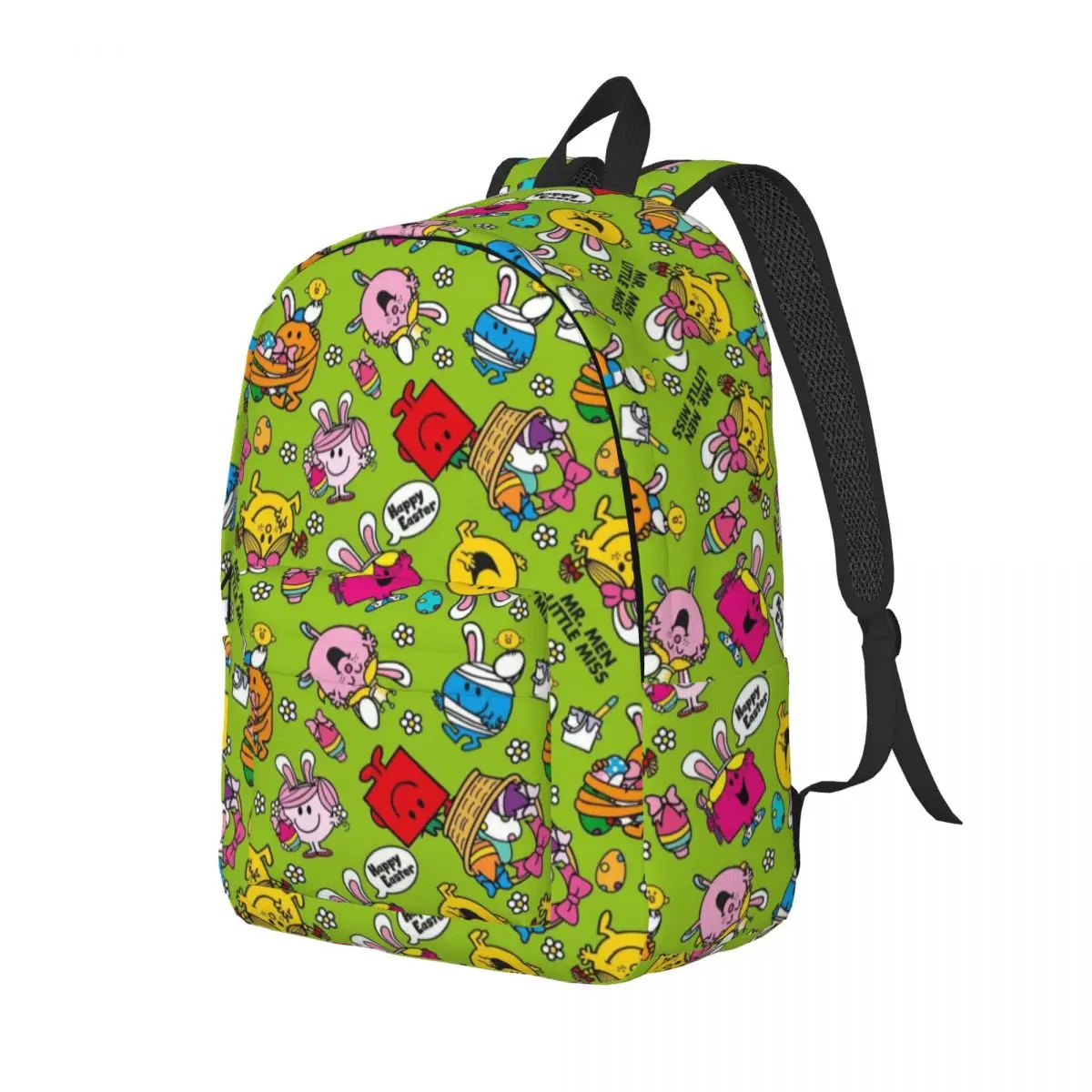 Mr Men Littles Cartoon Miss Fashion Backpack Lightweight High School Work Daypack for Men Women Laptop Computer Canvas Bags