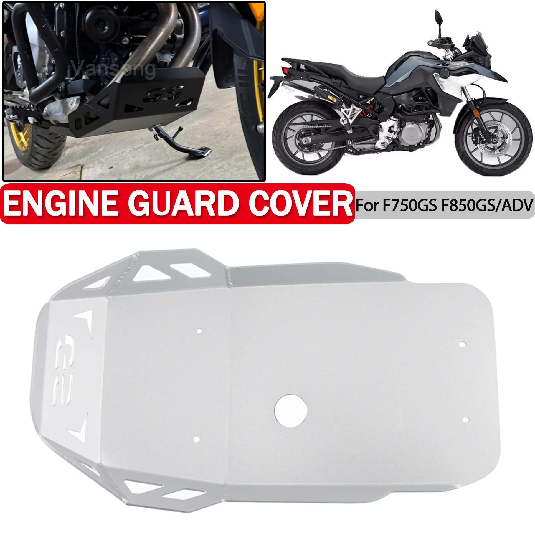 

For BMW F750GS F850GS ADV F850GSA F 750GS 850 GS Motorcycle Engine Guard Base Chassis Protector Cover Skid Plate Lower Bottom