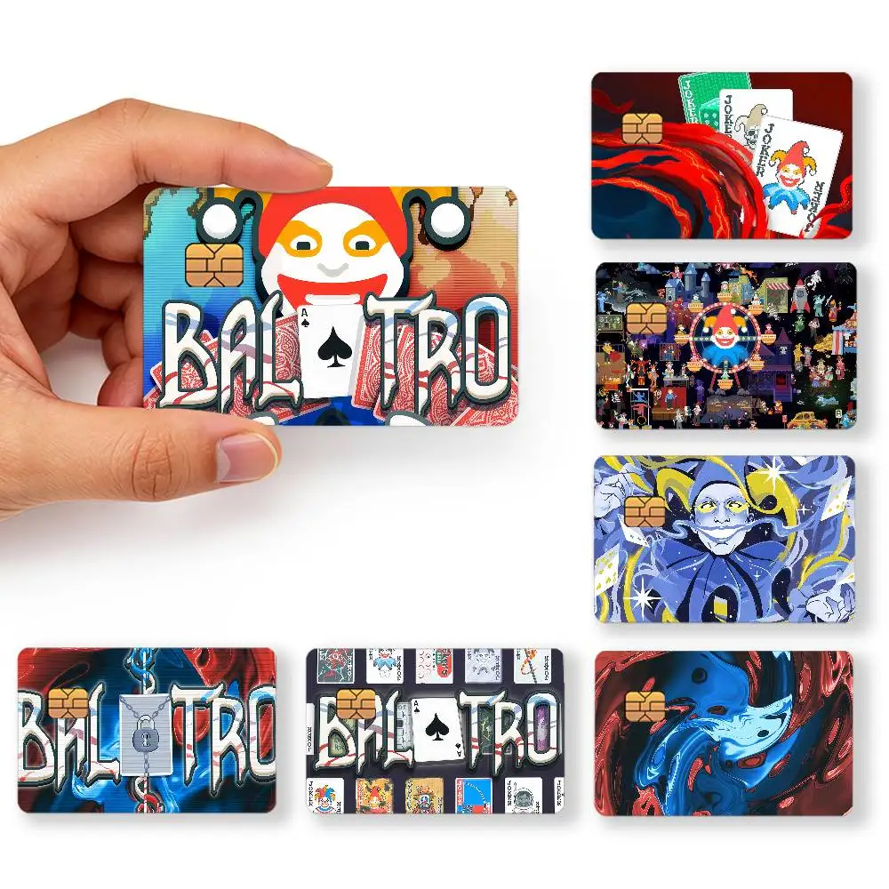 funny art game B-Balatro art card creative Bank card Sticker Covers Chip Cards Credit Card Skins Scratch protection