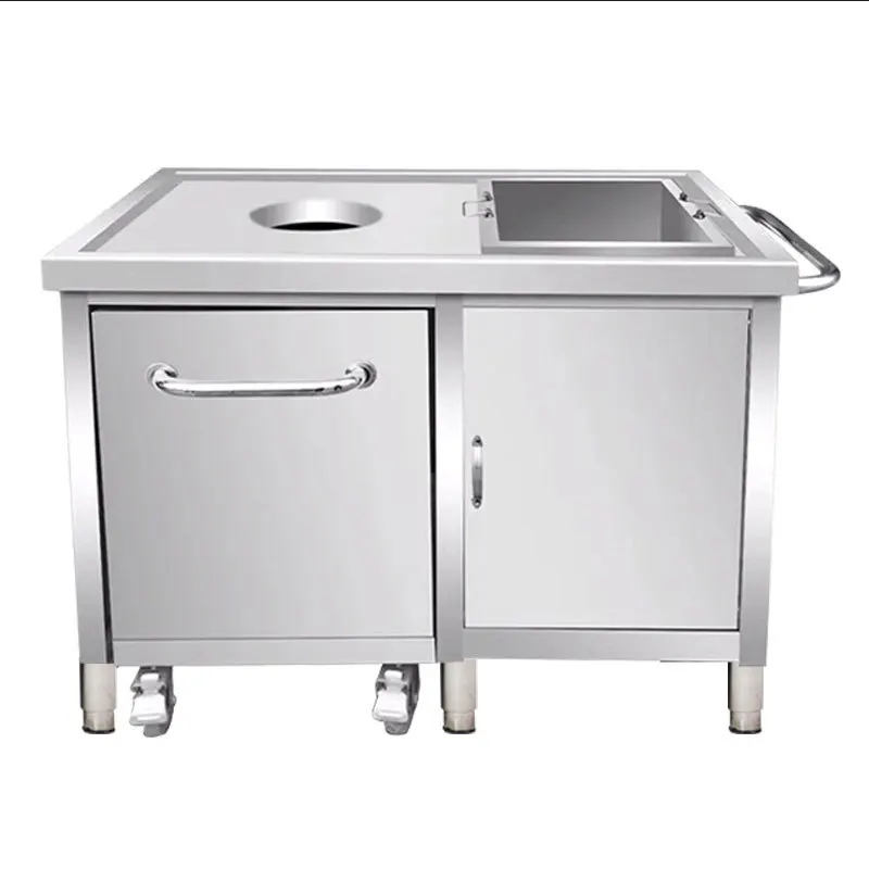 Comercial coleta de resíduos cantina restaurante resíduos mesa de alimentos cozinha swill reciclagem caminhão mesa de coleta de alimentos inoxidável st