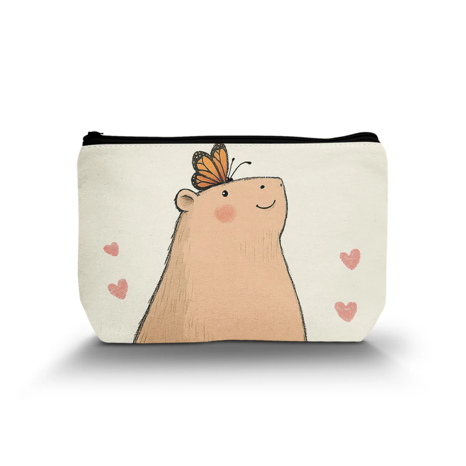 1Pc Funny Capybara Animal Lover Makeup Bag Birthday Christmas Gifts For Women Coworkers Animal Bestie Makeup Bags A