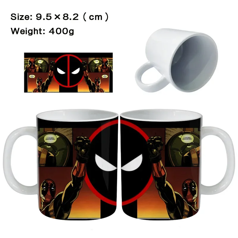 Deadpool Mugs Ceramic Cups Peripheral Animation Teacups Coffee Drinking Drinkware Kitchen Coffee Mugs  Wholesale