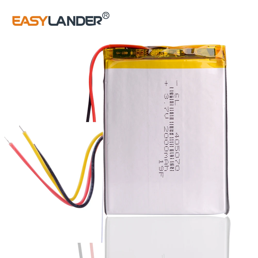 Termistore a 3 fili CE+Rohs 405070   3,7 V 2000 mAH 385070   Batteria ricaricabile ai polimeri di litio agli ioni di litio 405068   Batterie
