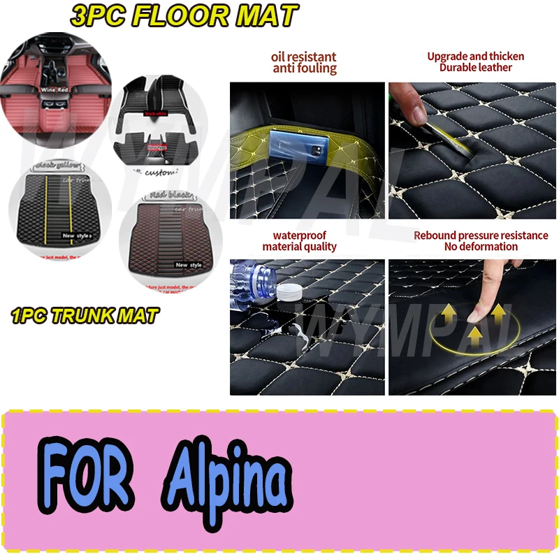 

LUXURY Car Mats For Alpina B3 B3S B5 B6 B7 Pad Carpets