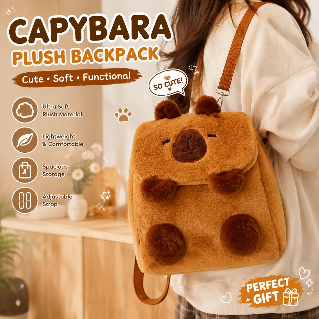 bolsa-transversal-de-pelucia-capivara-mini-mochila-fofa-para-criancas-meninas-estudantes-viagens-escola-deslocamento-diario-﻿
