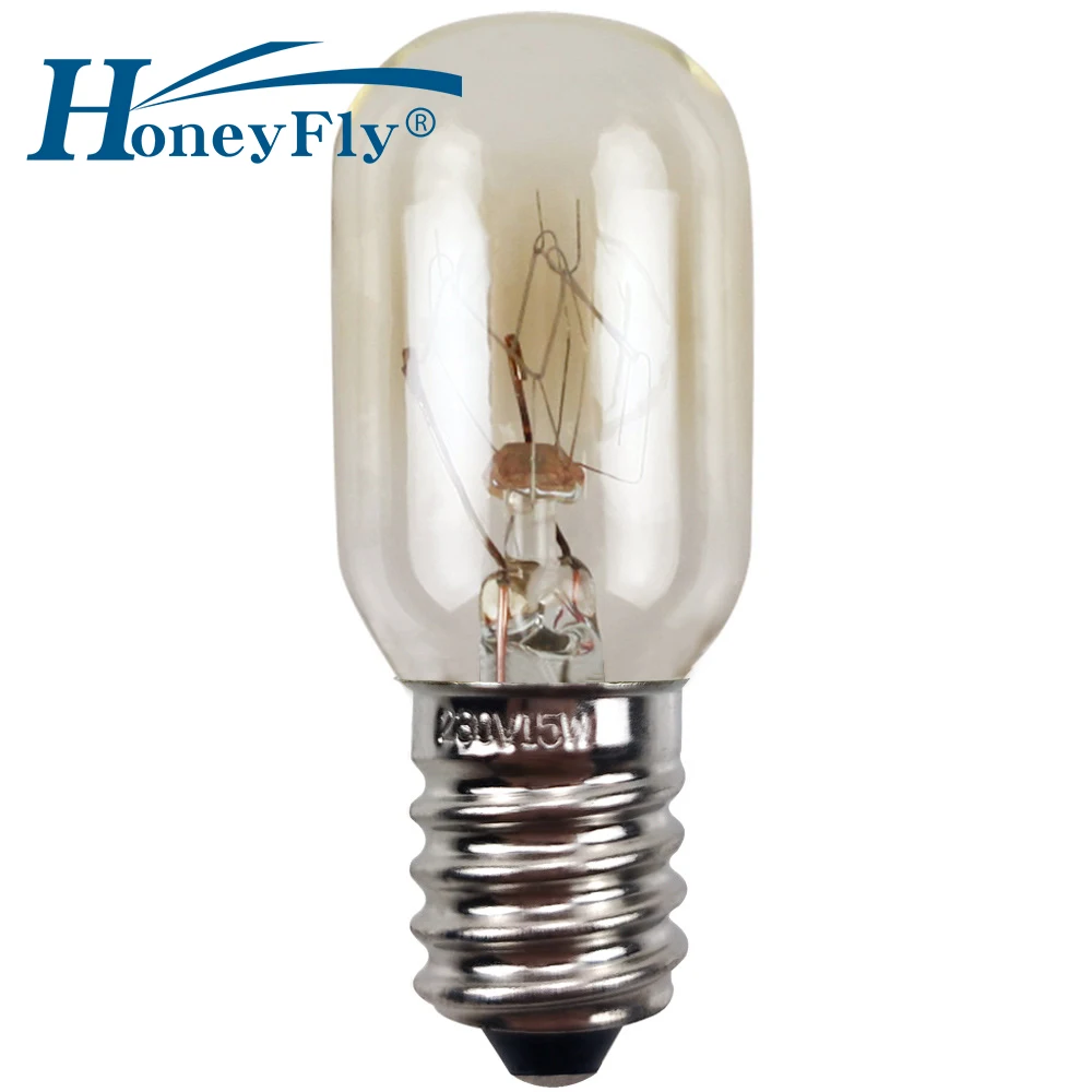

HoenyFly 10pcs Refrigerator Lamp T20 15W E14 2700 220-240V Warm White Oven Lamp Freezer Lamp Indicator Filament Bulb Indoor