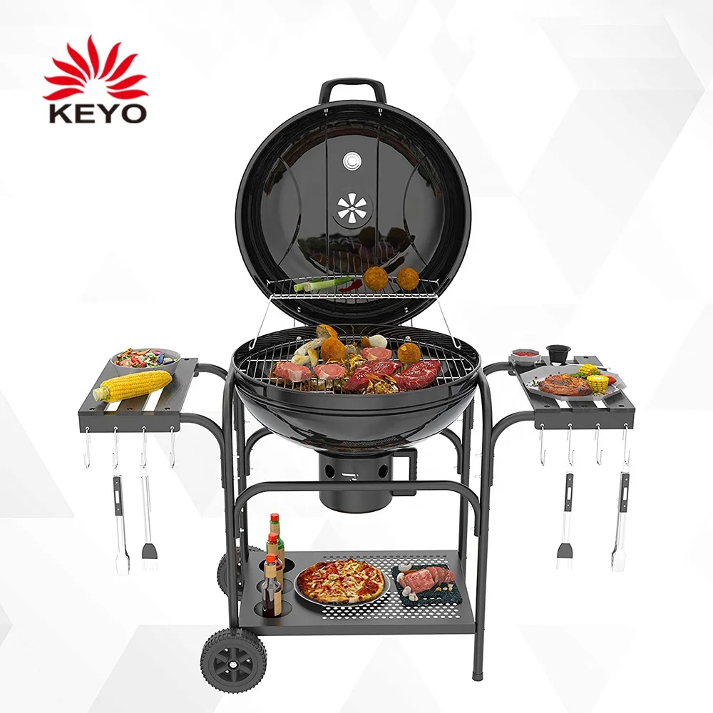 KEYO 22 inch Large Deluxe Outdoor Patio BBQ Charcoal Grill