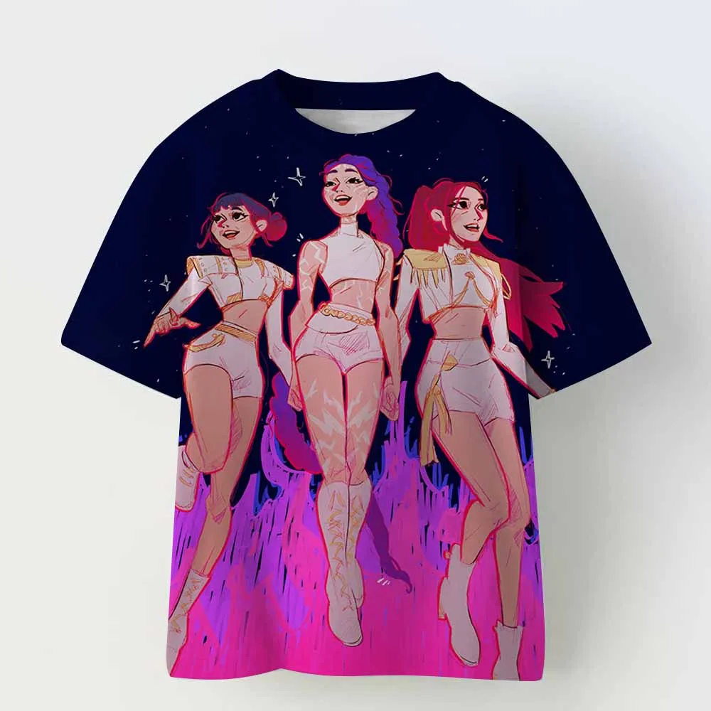 

Vintage Rumi Tiger KPop Demon Hunters Print T-Shirt Anime Short Sleeve Tee Summer Girl Boy Shirt Casual Tops Crewneck Clothing