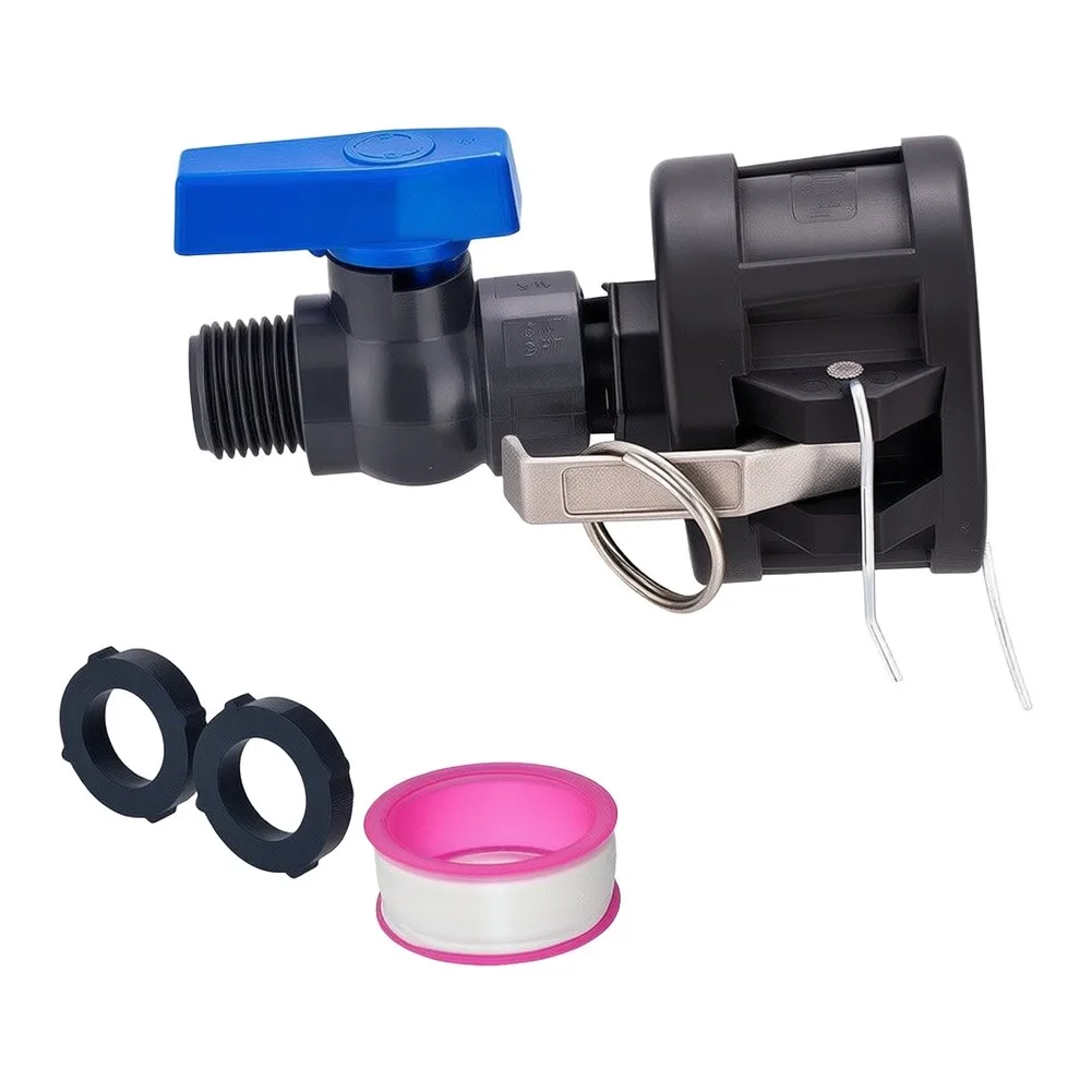 For IBC Tote Adapter 2'' Cam Lock To 3/4'' Garden Hose Fittings Adapter Plastic Garden Hose Shut-Off Ball Valve