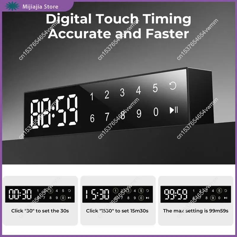 مؤقت المطبخ مع شاشة تعمل باللمس، ظهر مغناطيسي للثلاجات والأفران، مبيعات شاشة رقمية LED سهلة الاستخدام