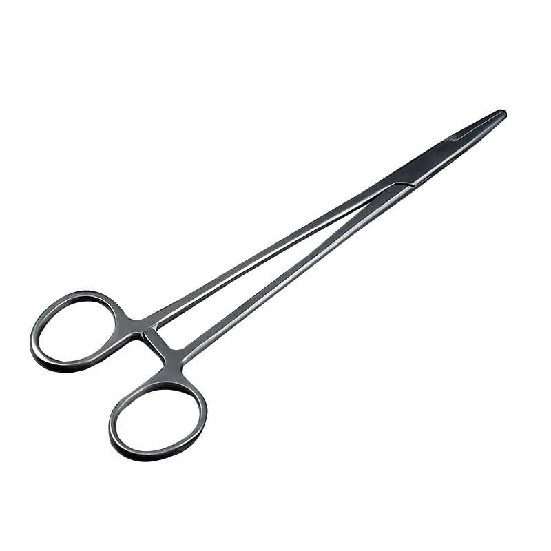ด้ามจับสีดําพอร์ซเลนผสมกับที่ใส่เข็มโลหะ, แคลมป์เข็ม, เครื่องมือผ่าตัดเปลือกตาสองชั้น, สแตนเลส 12.5/14/16 ซม.