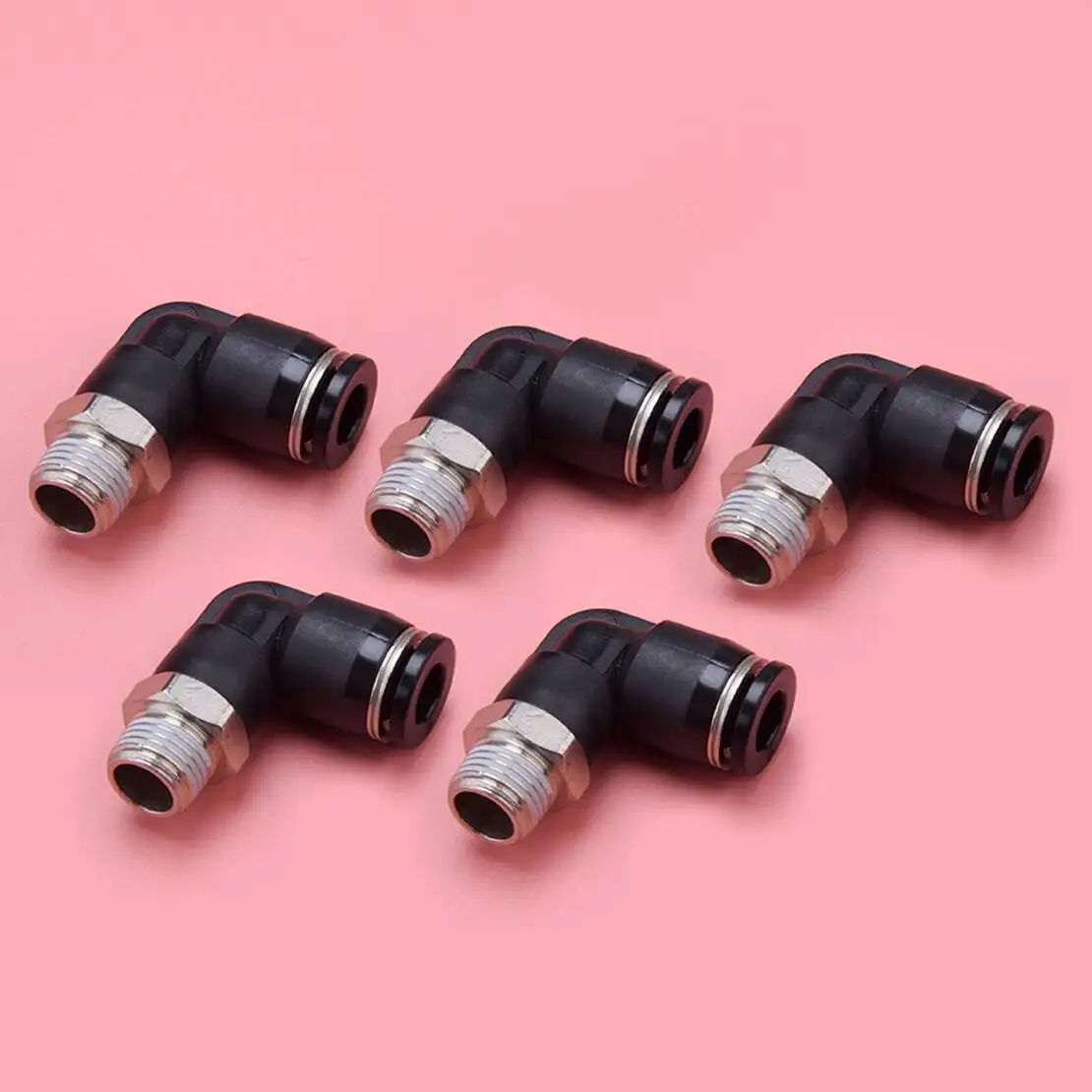 5Pcs Male Elbow 6mm Pipe Tube Tubing 1/8