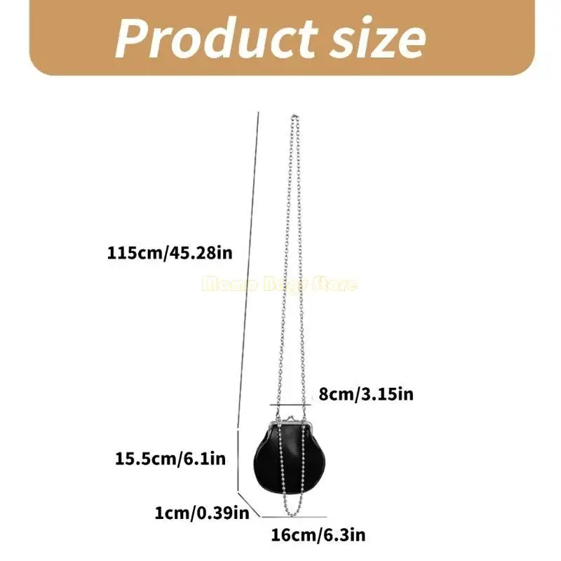 X90D Women Korean PU Kleine avondtas met kralenketting en crossbody riem elegante schouderhandtas koppelingsporta