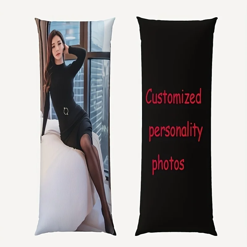 1 customized photo pillowcase with double-sided plush zipper closure, machine washable, suitable for sofa and bed decoration