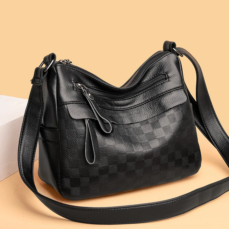 Sac à Main en cuir véritable souple pour femmes, Sac à bandoulière de marque de luxe de bonne qualité, 2023