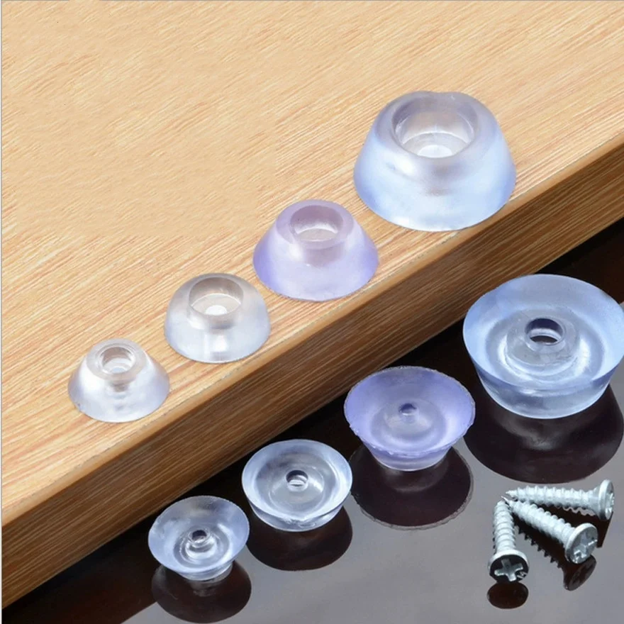 50Pcs Silicone Transparent Chair Foot Pads Shock-Absorbing Silent Sofa Foot Covers Anti-Slip Wear-Resistant for Home Furniture