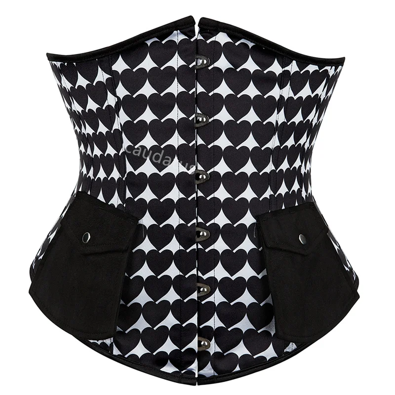 

Корсет-бюстье женский с цветочным принтом, сексуальное нижнее белье больших размеров, костюм для бурлеска, Хэллоуин, винтажный стиль, черный корсет