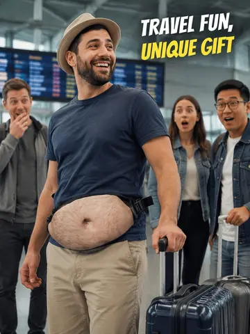 Simulation Tummy Waist Bag, Creative Beer Belly Fanny Pack, Funny Costume Accessory for Halloween Novelty Waist Pouch for Party