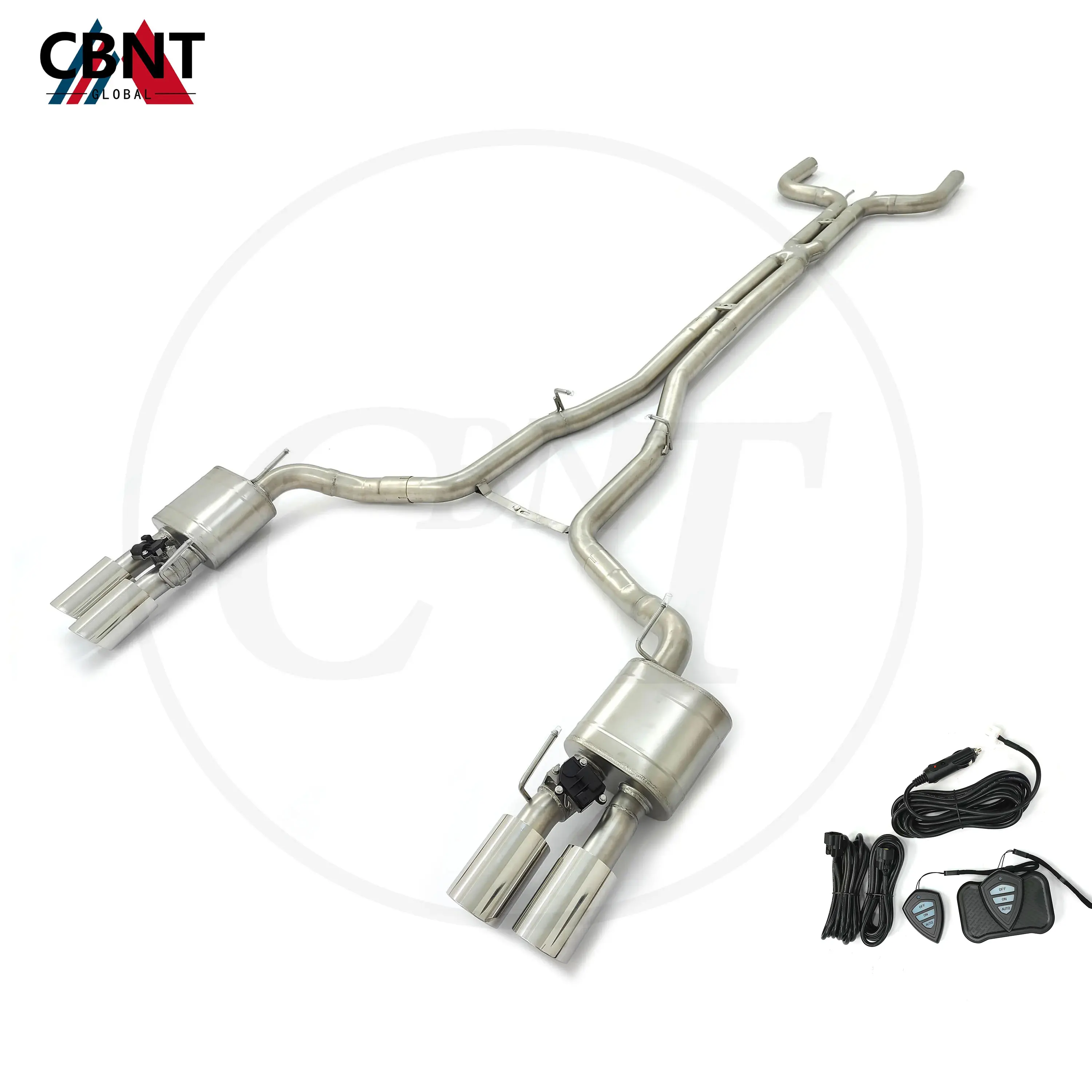 CBNT Valvetronic Exhaust Catback for Maserati Quattroporte Ghibli SQ4 3.0T Exhaust pipe Muffler SS304 Performance Exhaust System