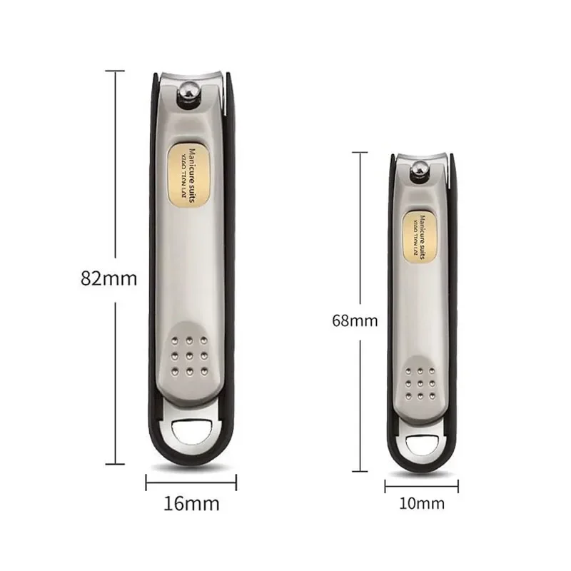 مسمار كليبرز مسمار المتقلب باديكير مقص الفولاذ المقاوم للصدأ مكافحة سبلاش أظافر القاطع أدوات مانيكير تصميم بيونيك #6