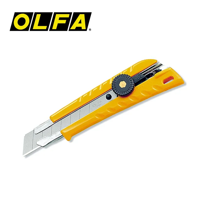 OLFA L-1 Taglierina per carichi pesanti Coltello multiuso grande da 18 mm con bloccaggio a ruota Coltelli da taglio multiuso Strumenti per modelli artigianali di carta da parati