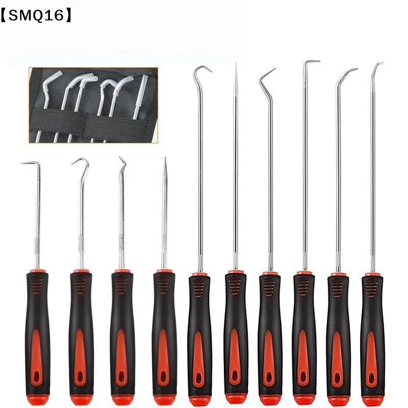 10Pcs Heavy Duty Automotive Maintenance Seal Hooks Car Vehicle Oil Seal Screwdrivers Set For O-Ring Gasket Clips Removal【SMQ】