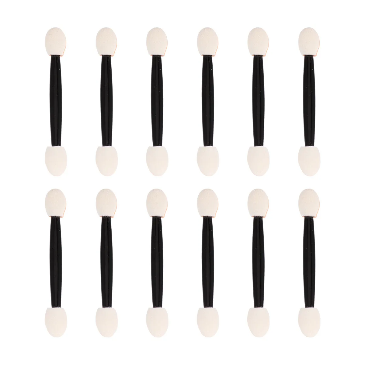 24 Stück Einweg-Lidschattenpinsel mit zwei Köpfen, ultraweiche Schwammspitzen, leichte Lidschatten-Applikatoren für Make-up-Künstler und Frauen