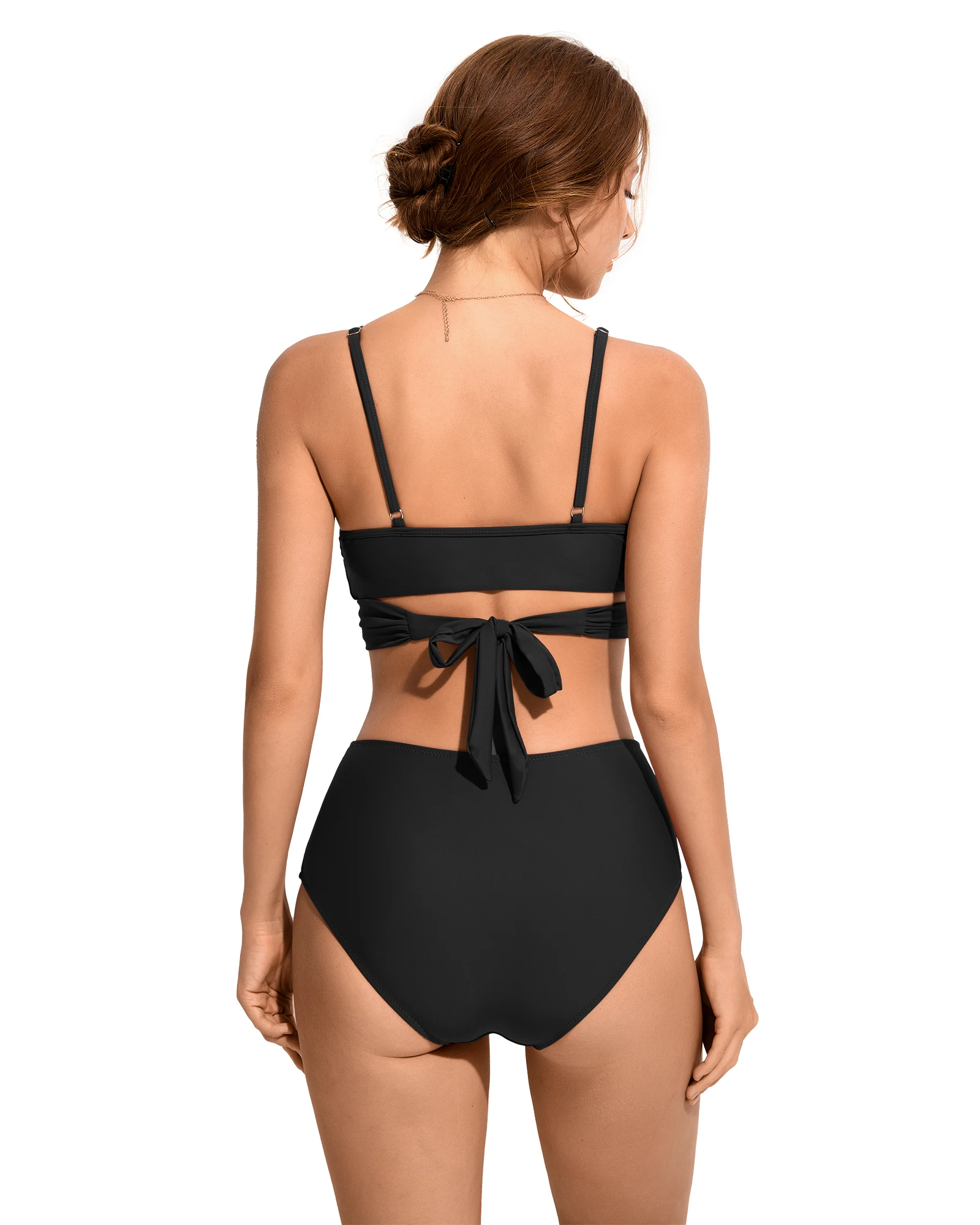 Bikini Push-Up para Mujer, Traje de Baño Sexy 2026, Conjunto de Bikini Brasileño de Cintura Alta, Traje de Baño Sólido para Playa