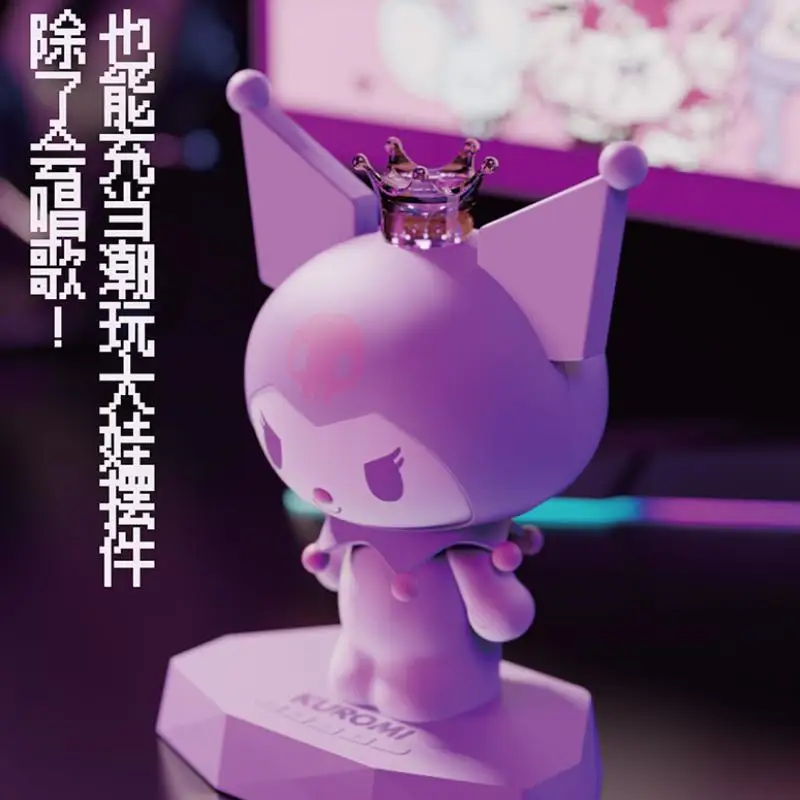

Fashion Cartoon Sanrios Kuromi Bluetooth Sound Box Good-Looking Ornament Sound Box Cute Family Entertainment Festival Gift