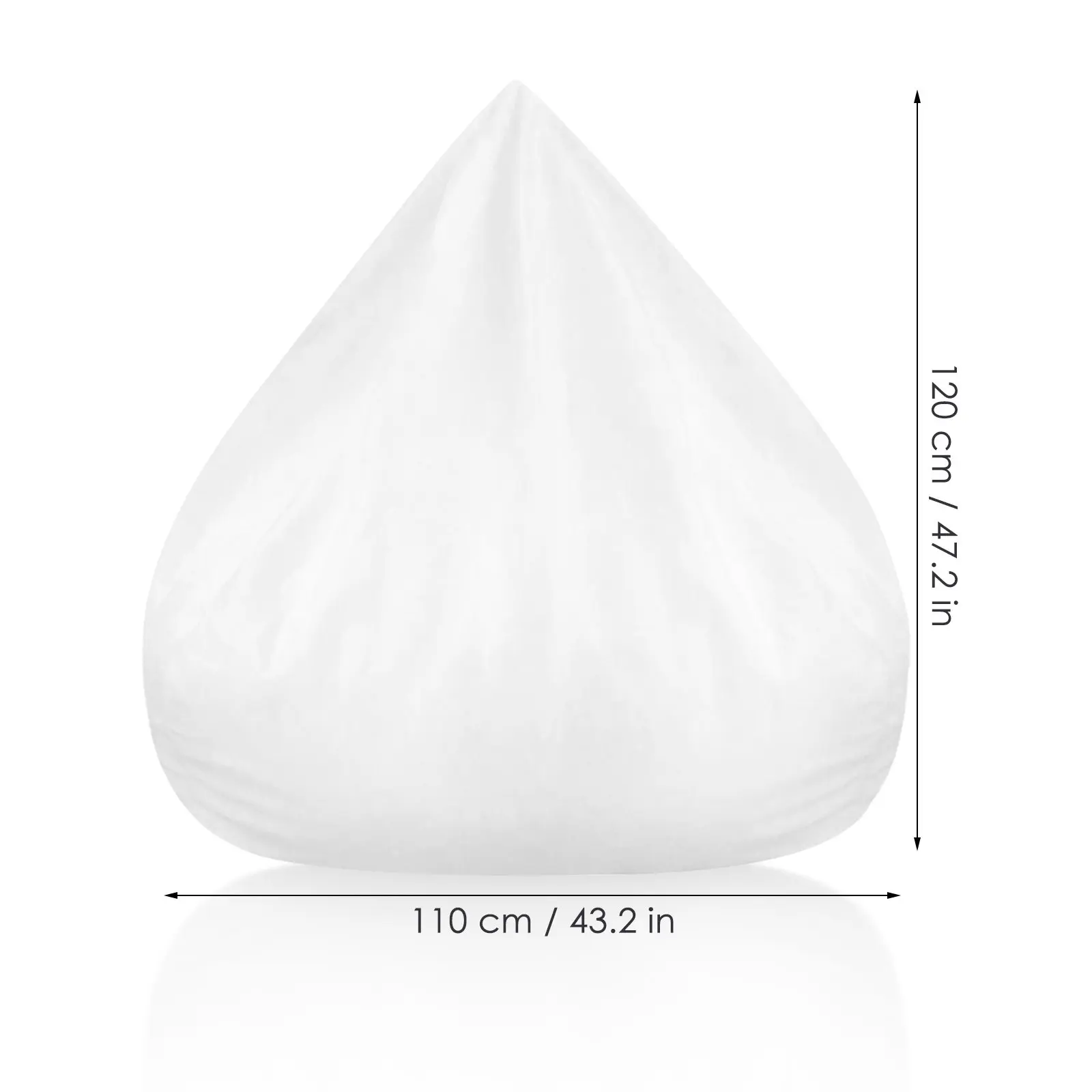 Reusable Lazy Sofa Inner Liner Sleeve Replacement for Bean Bag Chair Breathable Gauze Fabric No Filler Easy Machine Washable