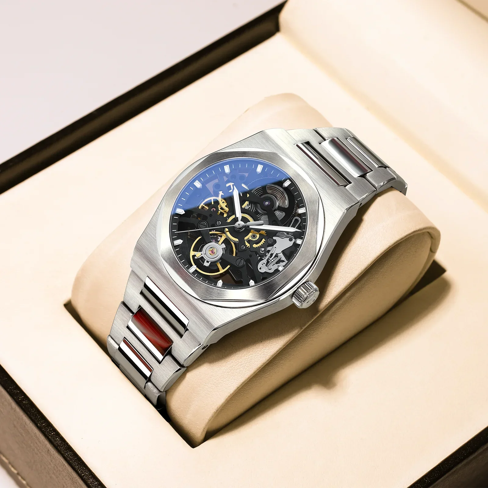 Rdunae 2025 novo relógio mecânico masculino nh35a r2x mergulho de aço inoxidável luminoso cristal safira ar revestimento reloj hombre