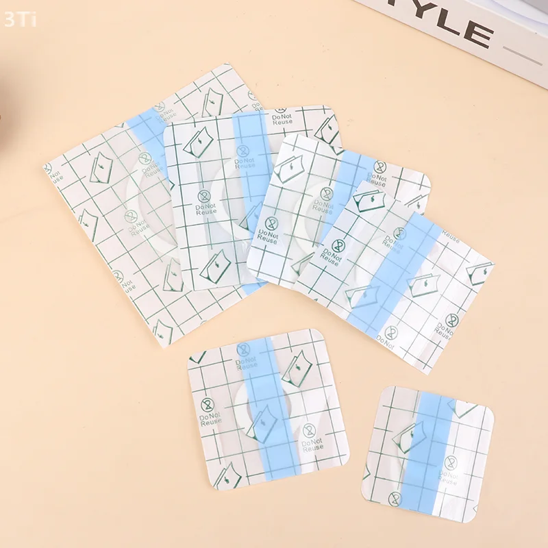 100Pcs Medical Adhesive Waterproof Tape Transparent Tape PU Anti-allergic Medicinal Wound Dressing Fixation Tape