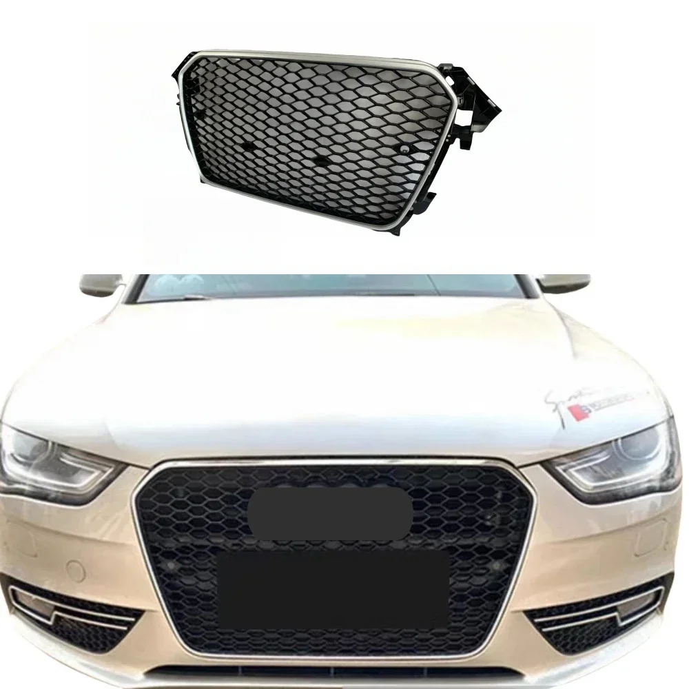 

For RS4 Grill Racing Grills Front Hood Grille Car Front Bumper Grill Center Grille for A4/S4 B8.5 2013-2016