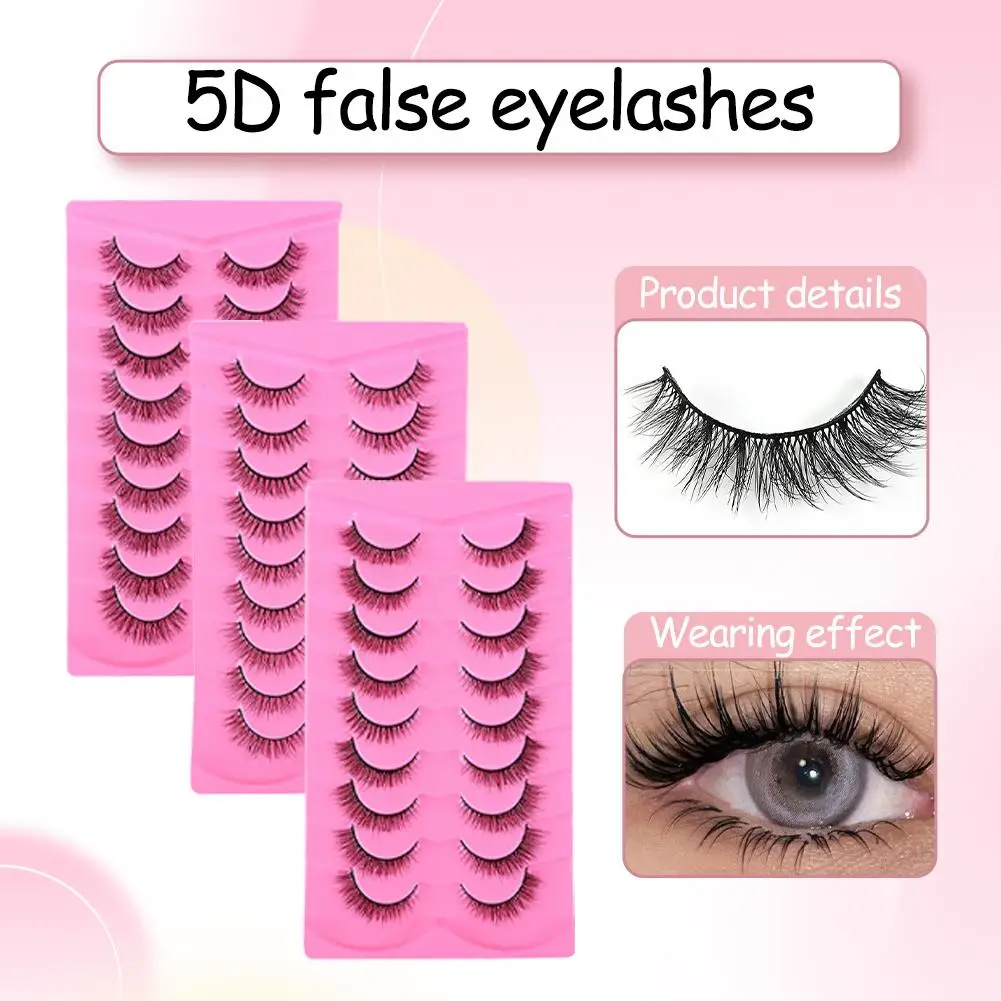 High Quality 9 Pairs Natural False Eyelashes Fake Lashes Fluffy Natural Curling False Thick Eyelashes Full K9Y3