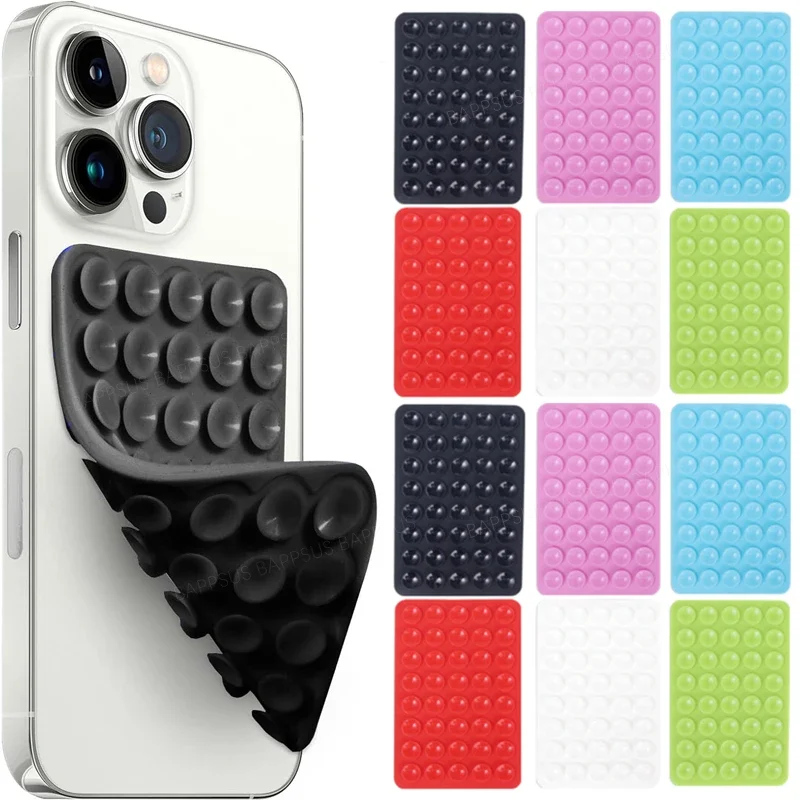 

Силиконовый чехол для телефона с двойной присоской, нескользящая присоска, подставка для мобильного телефона, силиконовый держатель для телефона для селфи и видео