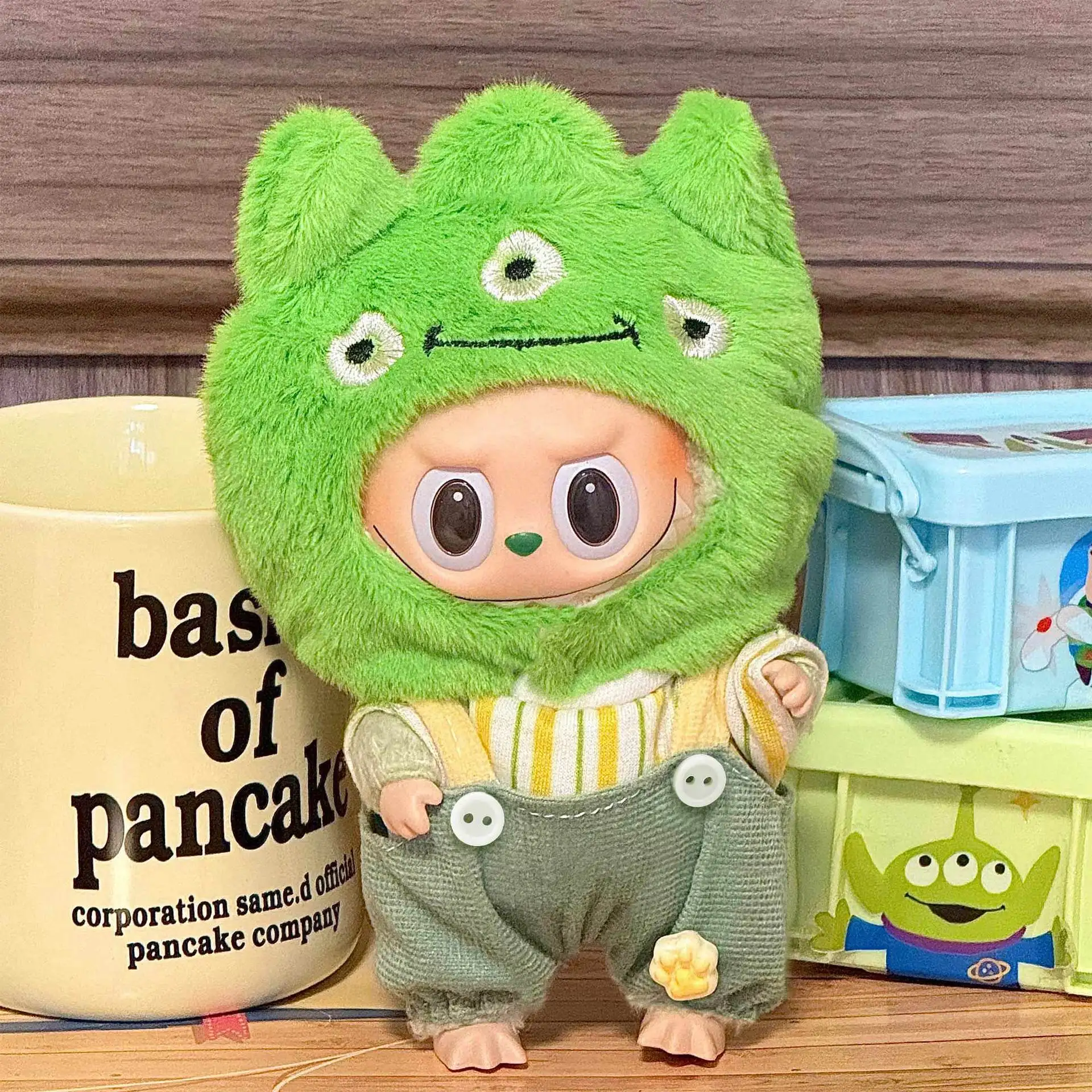 라부부 세 눈 인형 옷 17cm 앉아있는 파티 라부부 1세대 및 2세대 공용 옷 귀여운 피규어